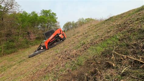 equipment trailer being too steep for skid steer|skids for lawn mowing.